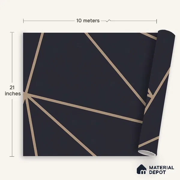 6009 | 10 Meter x 21 Inches Geometric Look Wallpaper - 57.41 Sq. Ft. | Minimum 15% wastage during installation