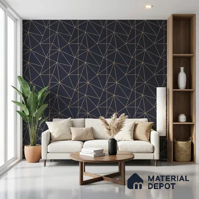 6009 | 10 Meter x 21 Inches Geometric Look Wallpaper - 57.41 Sq. Ft. | Minimum 15% wastage during installation