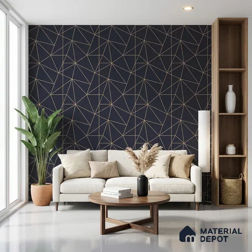 6009 | 10 Meter x 21 Inches Geometric Look Wallpaper - 57.41 Sq. Ft. | Minimum 15% wastage during installation