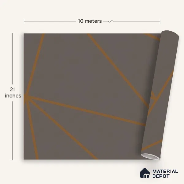 6010 | 10 Meter x 21 Inches Geometric Look Wallpaper - 57.41 Sq. Ft. | Minimum 15% wastage during installation