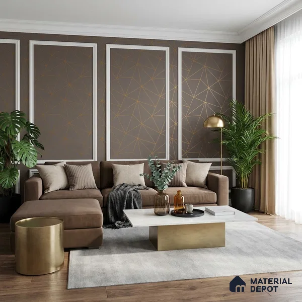 6010 | 10 Meter x 21 Inches Geometric Look Wallpaper - 57.41 Sq. Ft. | Minimum 15% wastage during installation