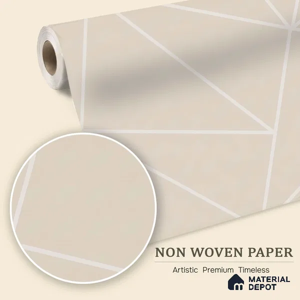6011 | 10 Meter x 21 Inches Geometric Look Wallpaper - 57.41 Sq. Ft. | Minimum 15% wastage during installation