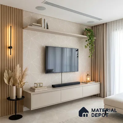 6011 | 10 Meter x 21 Inches Geometric Look Wallpaper - 57.41 Sq. Ft. | Minimum 15% wastage during installation