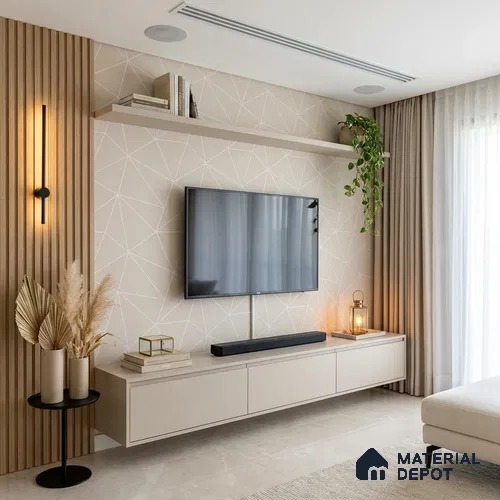 6011 | 10 Meter x 21 Inches Geometric Look Wallpaper - 57.41 Sq. Ft. | Minimum 15% wastage during installation
