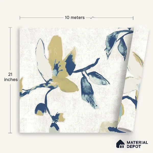 6019 | 10 Meter x 21 Inches Florals Look Wallpaper - 57.41 Sq. Ft. | Minimum 15% wastage during installation