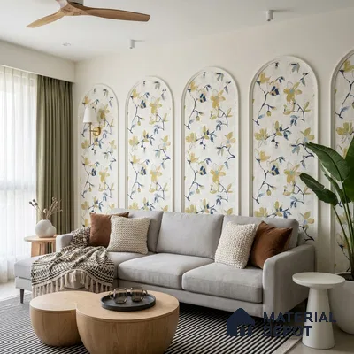 6019 | 10 Meter x 21 Inches Florals Look Wallpaper - 57.41 Sq. Ft. | Minimum 15% wastage during installation