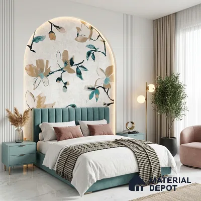 6020 | 10 Meter x 21 Inches Florals Look Wallpaper - 57.41 Sq. Ft. | Minimum 15% wastage during installation