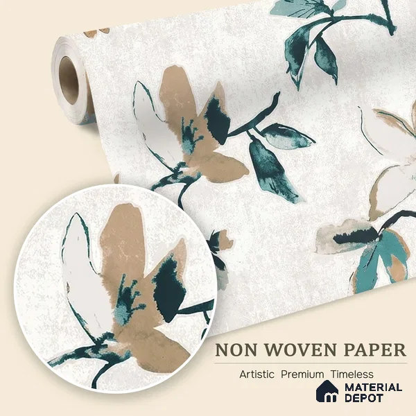 6020 | 10 Meter x 21 Inches Florals Look Wallpaper - 57.41 Sq. Ft. | Minimum 15% wastage during installation