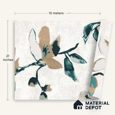 6020 | 10 Meter x 21 Inches Florals Look Wallpaper - 57.41 Sq. Ft. | Minimum 15% wastage during installation