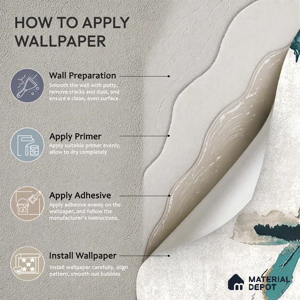6020 | 10 Meter x 21 Inches Florals Look Wallpaper - 57.41 Sq. Ft. | Minimum 15% wastage during installation