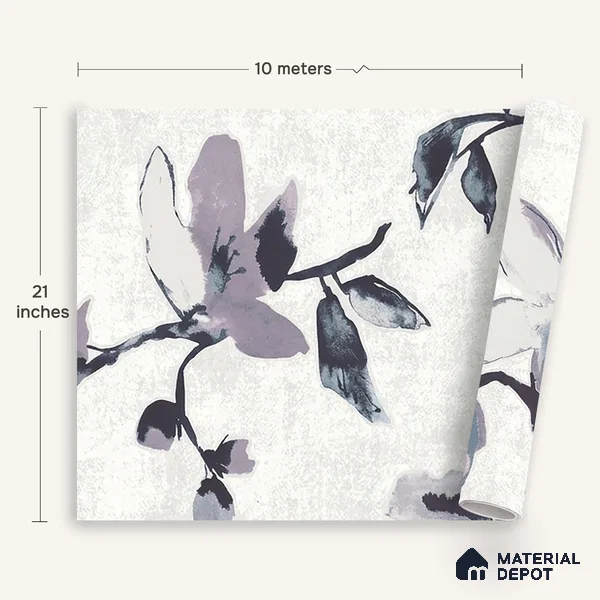 6021 | 10 Meter x 21 Inches Florals Look Wallpaper - 57.41 Sq. Ft. | Minimum 15% wastage during installation