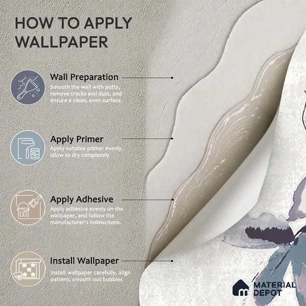6021 | 10 Meter x 21 Inches Florals Look Wallpaper - 57.41 Sq. Ft. | Minimum 15% wastage during installation