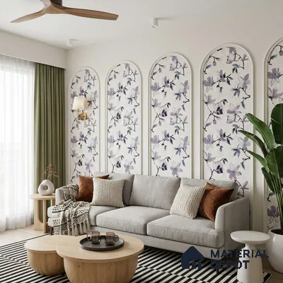 6021 | 10 Meter x 21 Inches Florals Look Wallpaper - 57.41 Sq. Ft. | Minimum 15% wastage during installation