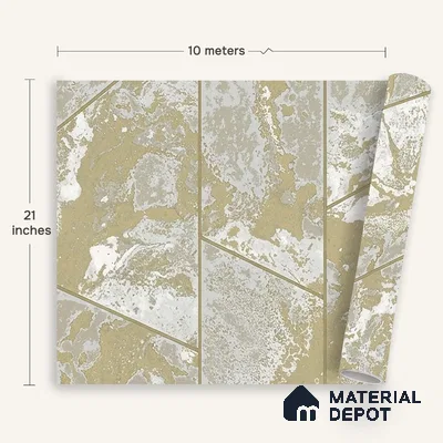 6024 | 10 Meter x 21 Inches Geometric Look Wallpaper - 57.41 Sq. Ft. | Minimum 15% wastage during installation