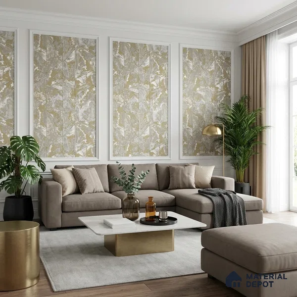 6024 | 10 Meter x 21 Inches Geometric Look Wallpaper - 57.41 Sq. Ft. | Minimum 15% wastage during installation