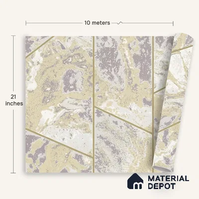 6025 | 10 Meter x 21 Inches Geometric Look Wallpaper - 57.41 Sq. Ft. | Minimum 15% wastage during installation