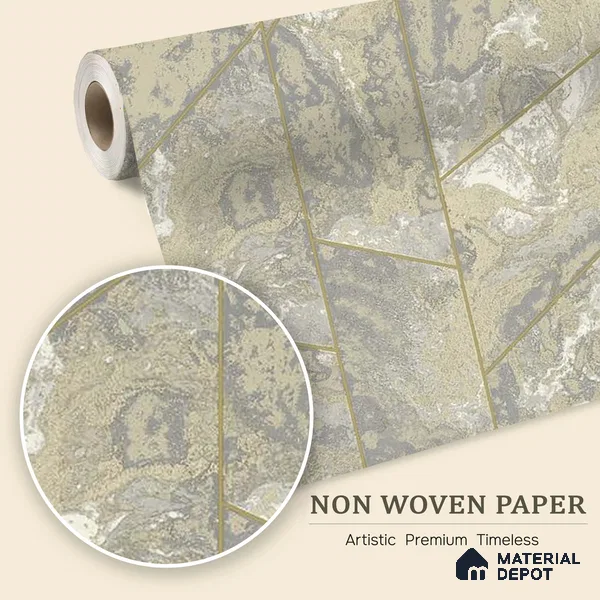 6026 | 10 Meter x 21 Inches Geometric Look Wallpaper - 57.41 Sq. Ft. | Minimum 15% wastage during installation