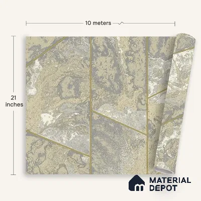 6026 | 10 Meter x 21 Inches Geometric Look Wallpaper - 57.41 Sq. Ft. | Minimum 15% wastage during installation