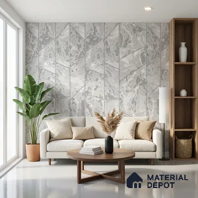 6027 | 10 Meter x 21 Inches Geometric Look Wallpaper - 57.41 Sq. Ft. | Minimum 15% wastage during installation