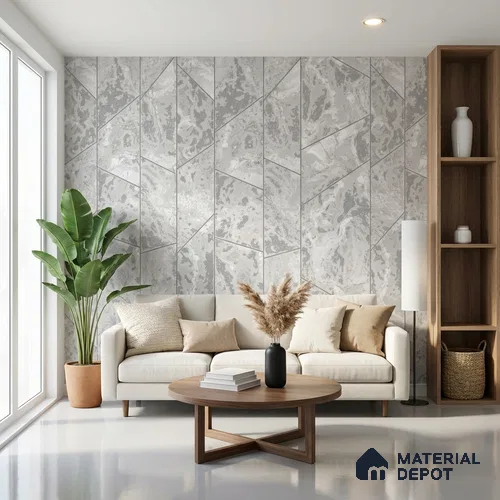 6027 | 10 Meter x 21 Inches Geometric Look Wallpaper - 57.41 Sq. Ft. | Minimum 15% wastage during installation