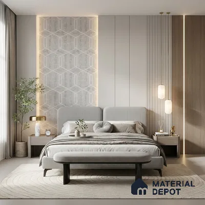 6035 | 10 Meter x 21 Inches Geometric Look Wallpaper - 57.41 Sq. Ft. | Minimum 15% wastage during installation