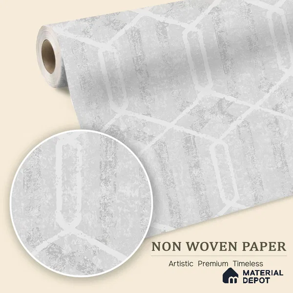 6035 | 10 Meter x 21 Inches Geometric Look Wallpaper - 57.41 Sq. Ft. | Minimum 15% wastage during installation