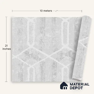 6035 | 10 Meter x 21 Inches Geometric Look Wallpaper - 57.41 Sq. Ft. | Minimum 15% wastage during installation