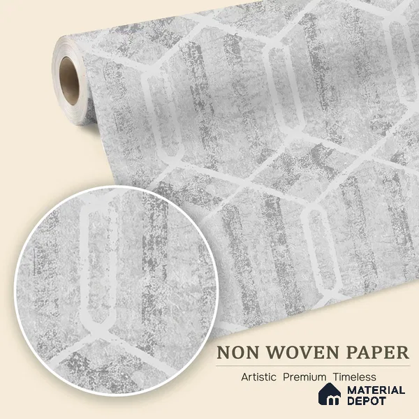 6036 | 10 Meter x 21 Inches Geometric Look Wallpaper - 57.41 Sq. Ft. | Minimum 15% wastage during installation