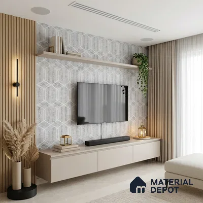 6036 | 10 Meter x 21 Inches Geometric Look Wallpaper - 57.41 Sq. Ft. | Minimum 15% wastage during installation