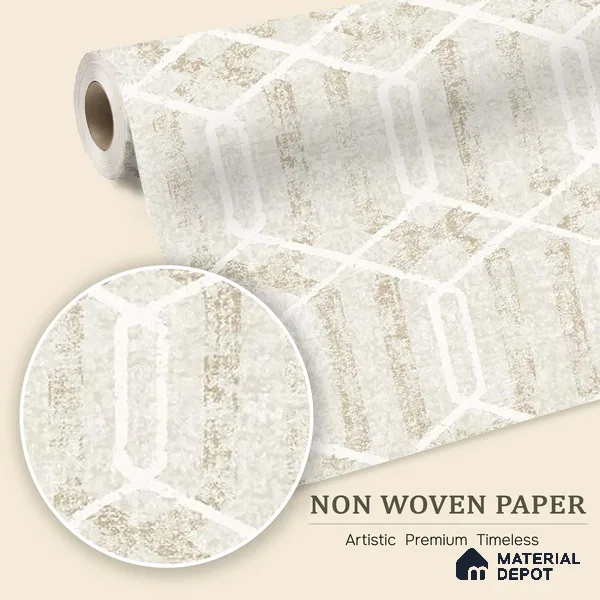 6037 | 10 Meter x 21 Inches Geometric Look Wallpaper - 57.41 Sq. Ft. | Minimum 15% wastage during installation