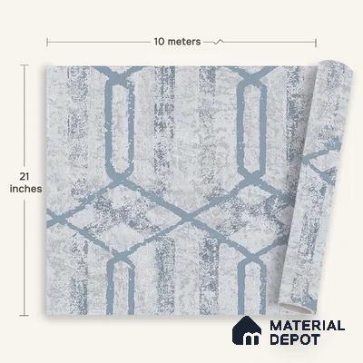 6038 | 10 Meter x 21 Inches Geometric Look Wallpaper - 57.41 Sq. Ft. | Minimum 15% wastage during installation