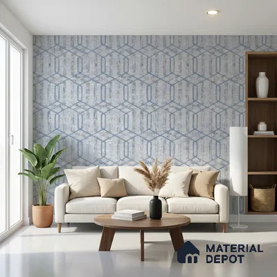 6038 | 10 Meter x 21 Inches Geometric Look Wallpaper - 57.41 Sq. Ft. | Minimum 15% wastage during installation