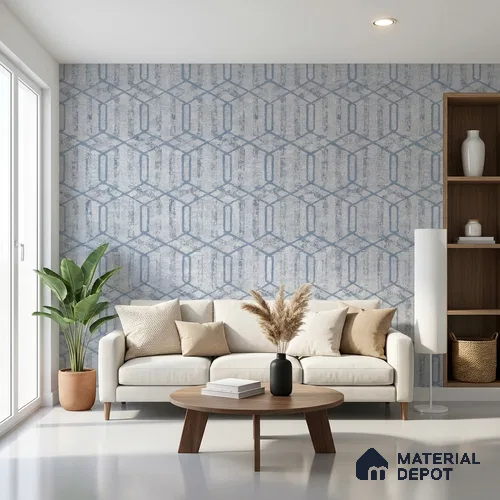 6038 | 10 Meter x 21 Inches Geometric Look Wallpaper - 57.41 Sq. Ft. | Minimum 15% wastage during installation