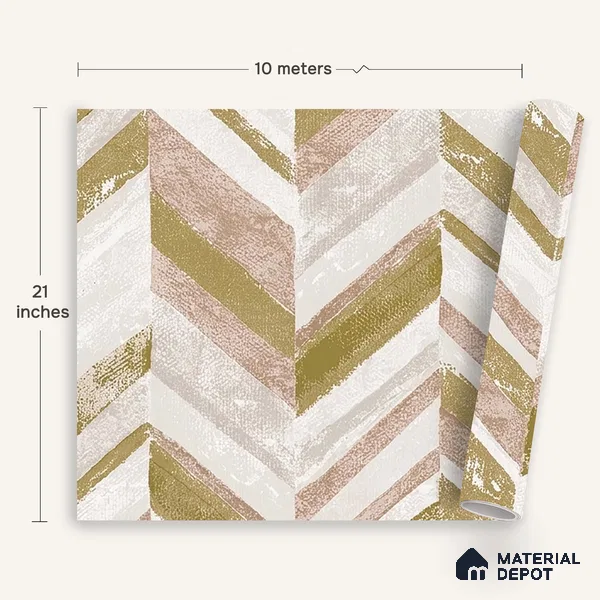 6039 | 10 Meter x 21 Inches Geometric Look Wallpaper - 57.41 Sq. Ft. | Minimum 15% wastage during installation