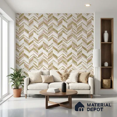 6039 | 10 Meter x 21 Inches Geometric Look Wallpaper - 57.41 Sq. Ft. | Minimum 15% wastage during installation