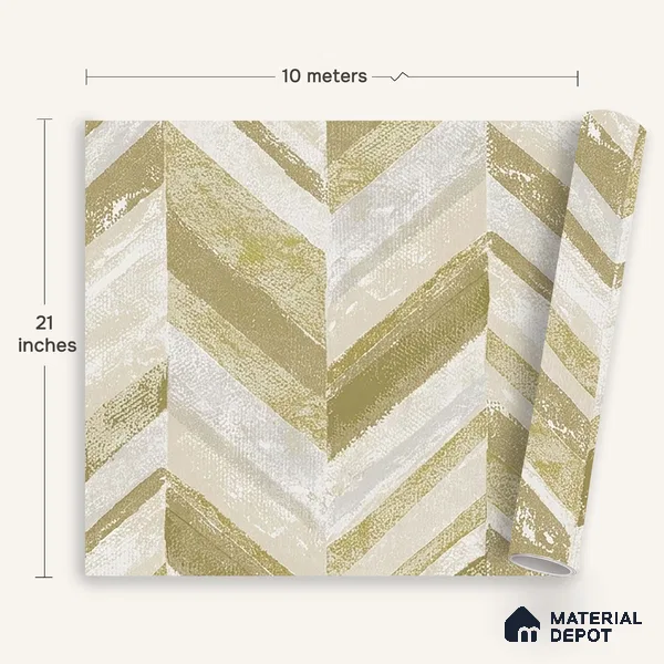 6040 | 10 Meter x 21 Inches Geometric Look Wallpaper - 57.41 Sq. Ft. | Minimum 15% wastage during installation