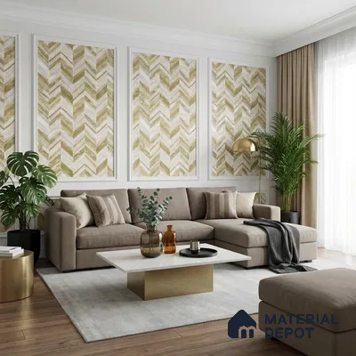 6040 | 10 Meter x 21 Inches Geometric Look Wallpaper - 57.41 Sq. Ft. | Minimum 15% wastage during installation