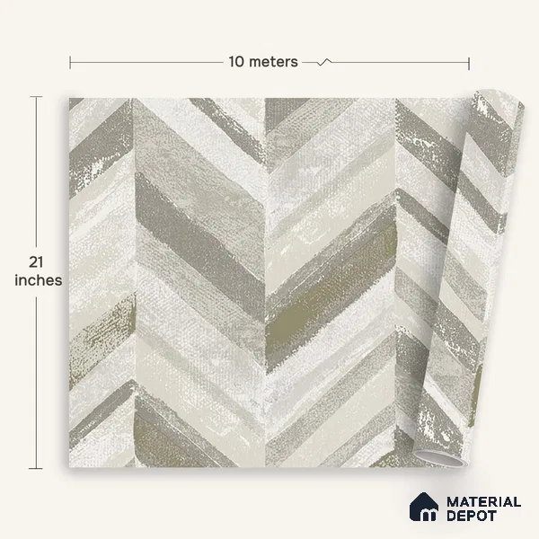 6041 | 10 Meter x 21 Inches Geometric Look Wallpaper - 57.41 Sq. Ft. | Minimum 15% wastage during installation