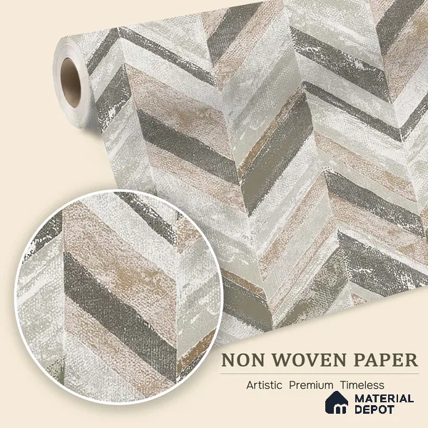 6042 | 10 Meter x 21 Inches Geometric Look Wallpaper - 57.41 Sq. Ft. | Minimum 15% wastage during installation