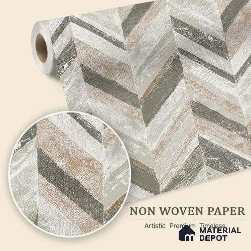 6042 | 10 Meter x 21 Inches Geometric Look Wallpaper - 57.41 Sq. Ft. | Minimum 15% wastage during installation