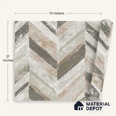 6042 | 10 Meter x 21 Inches Geometric Look Wallpaper - 57.41 Sq. Ft. | Minimum 15% wastage during installation