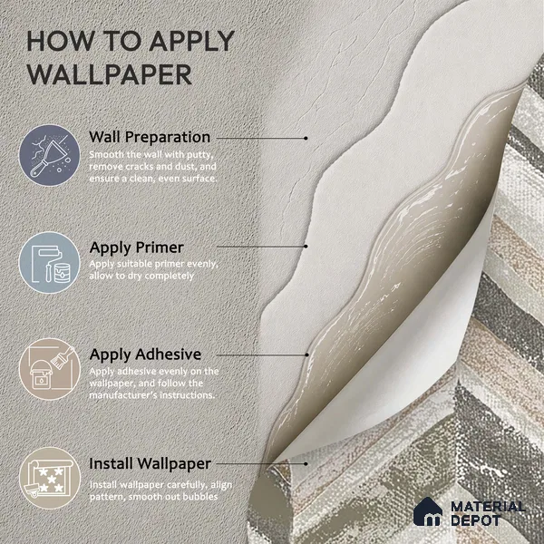 6042 | 10 Meter x 21 Inches Geometric Look Wallpaper - 57.41 Sq. Ft. | Minimum 15% wastage during installation