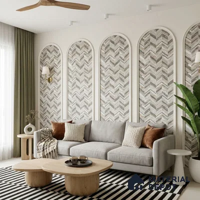 6042 | 10 Meter x 21 Inches Geometric Look Wallpaper - 57.41 Sq. Ft. | Minimum 15% wastage during installation