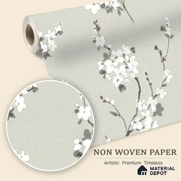 6044 | 10 Meter x 21 Inches Florals Look Wallpaper - 57.41 Sq. Ft. | Minimum 15% wastage during installation