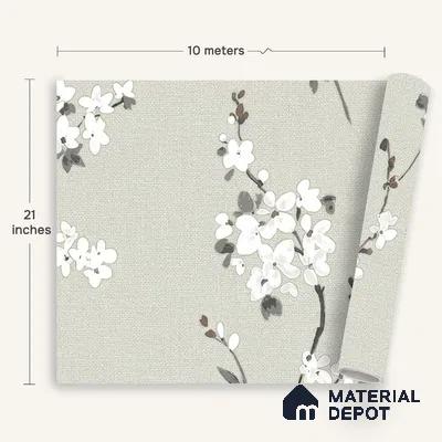 6044 | 10 Meter x 21 Inches Florals Look Wallpaper - 57.41 Sq. Ft. | Minimum 15% wastage during installation