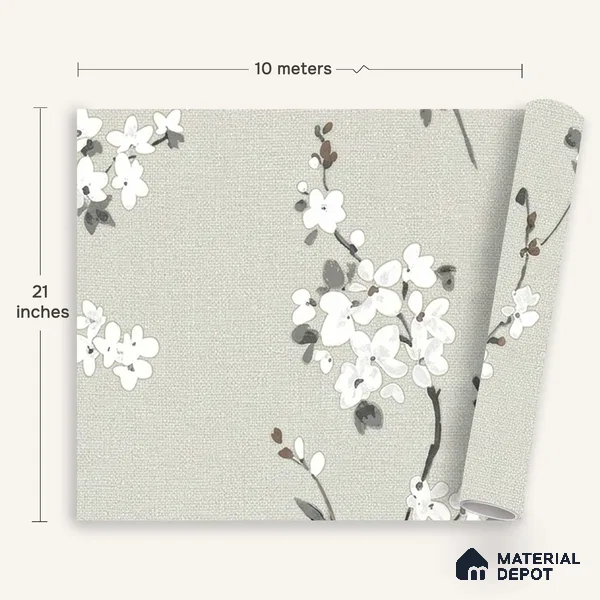 6044 | 10 Meter x 21 Inches Florals Look Wallpaper - 57.41 Sq. Ft. | Minimum 15% wastage during installation