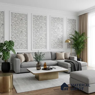 6044 | 10 Meter x 21 Inches Florals Look Wallpaper - 57.41 Sq. Ft. | Minimum 15% wastage during installation