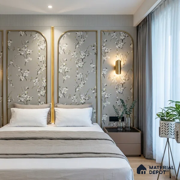 6045 | 10 Meter x 21 Inches Florals Look Wallpaper - 57.41 Sq. Ft. | Minimum 15% wastage during installation