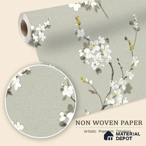 6045 | 10 Meter x 21 Inches Florals Look Wallpaper - 57.41 Sq. Ft. | Minimum 15% wastage during installation