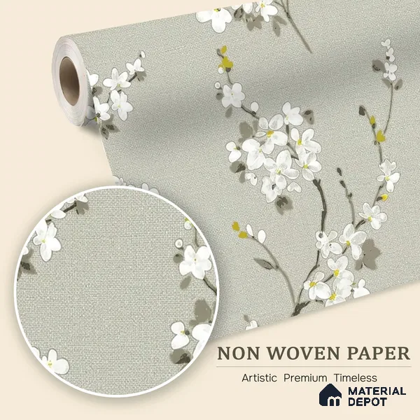 6045 | 10 Meter x 21 Inches Florals Look Wallpaper - 57.41 Sq. Ft. | Minimum 15% wastage during installation